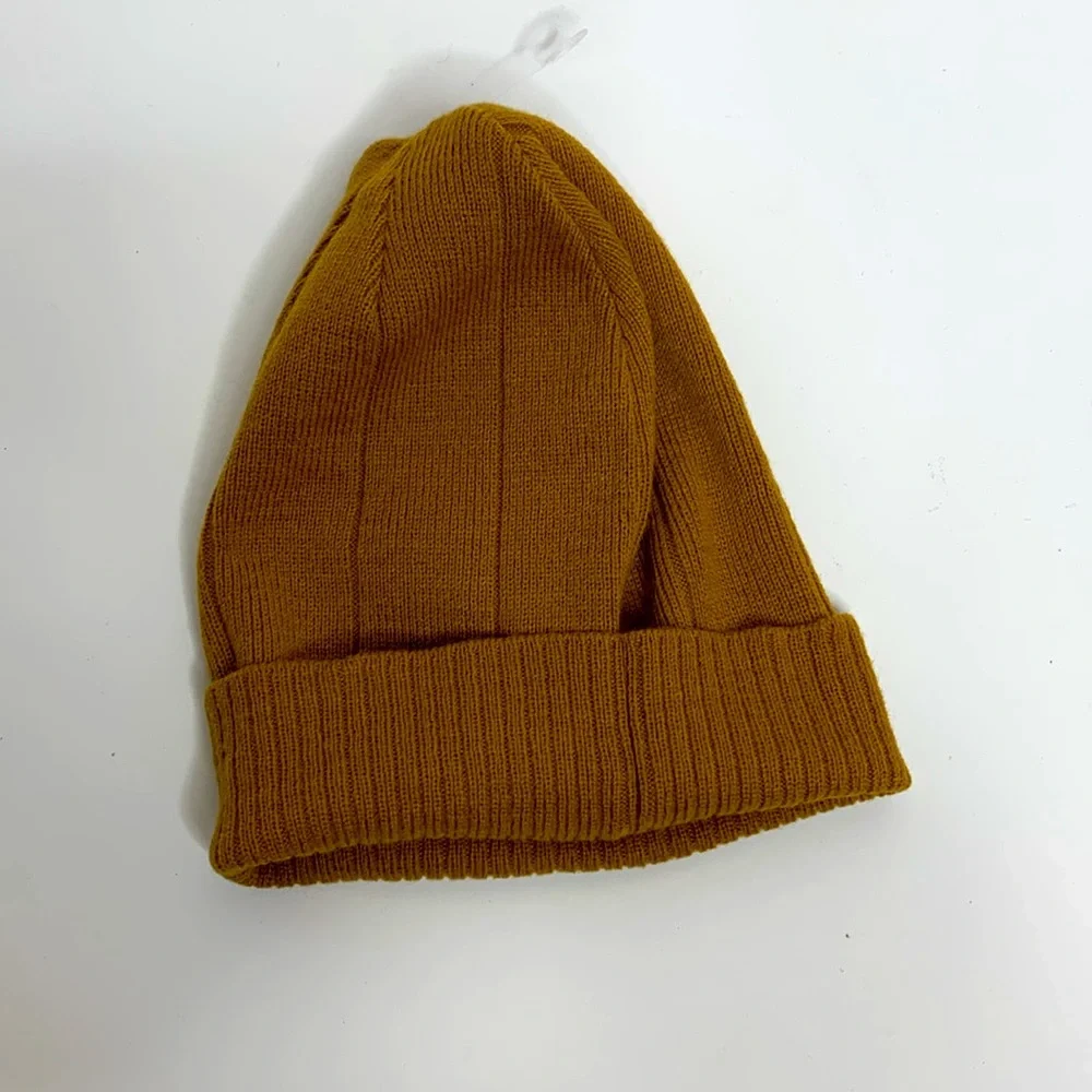 Timberland | Mustard Colored Timberland Label Beanie Cap | NWT Baby Winter Hat